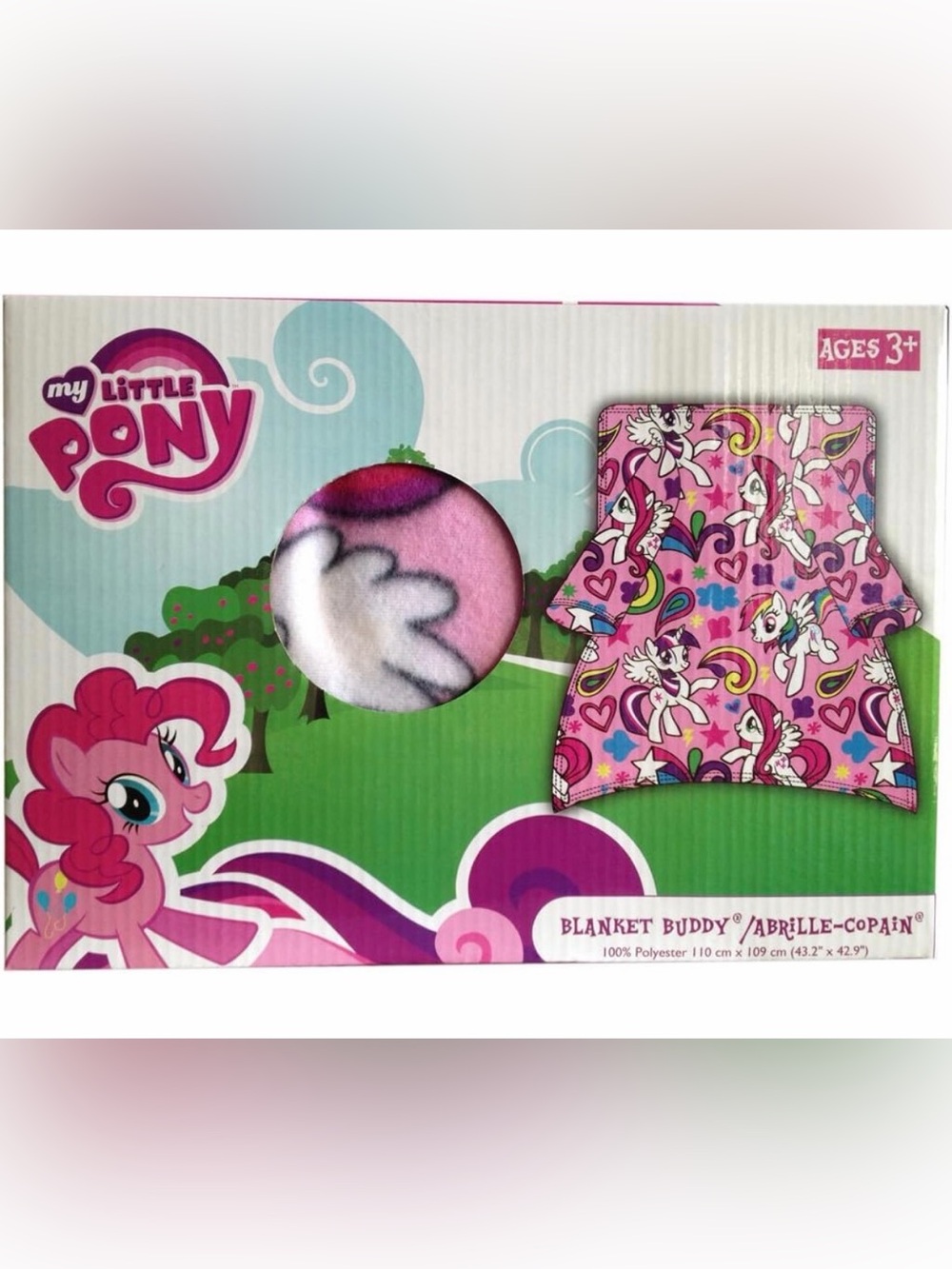 My Little Pony Pink and White Kids Blanket Buddy